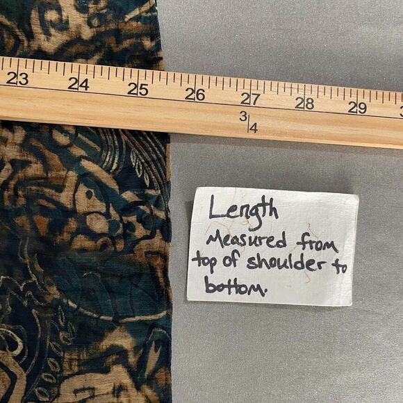 Stamp 10 Babydoll Top Size 10 Sheer Dark Earthy Popover Boho Fairy Grunge Y2K - Picture 10 of 10